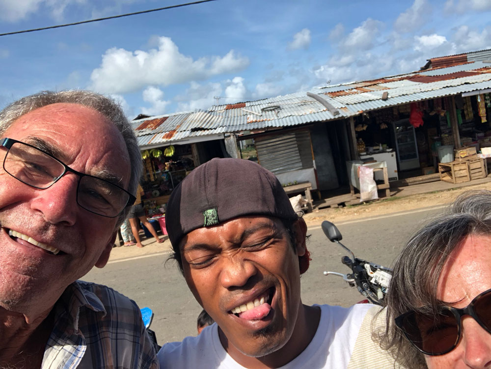 Selfie with a fisherman in Saumlaki